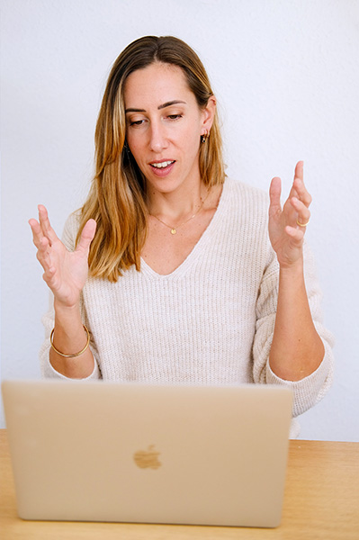 Mélanie Revellat en séance de coaching